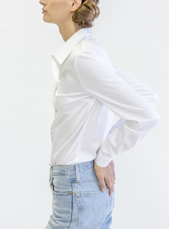 Cămașă bodysuit alba