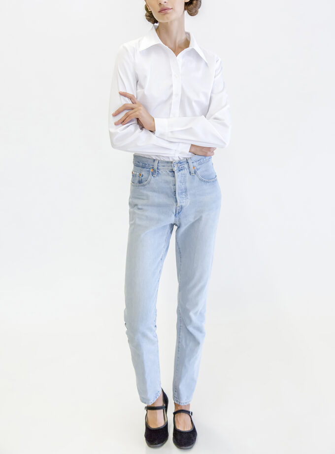 Cămașă bodysuit alba