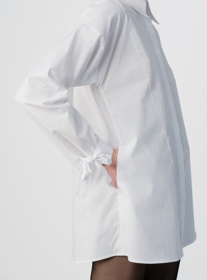 Cămașă supradimensionată cu fundă