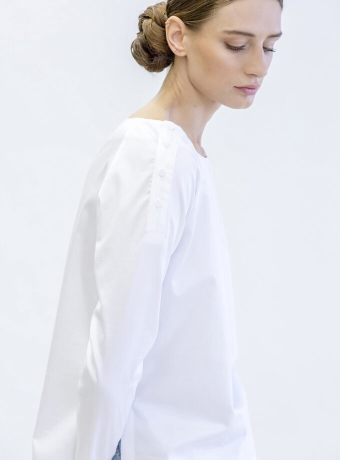 Cămașă din poplin cu crapatură