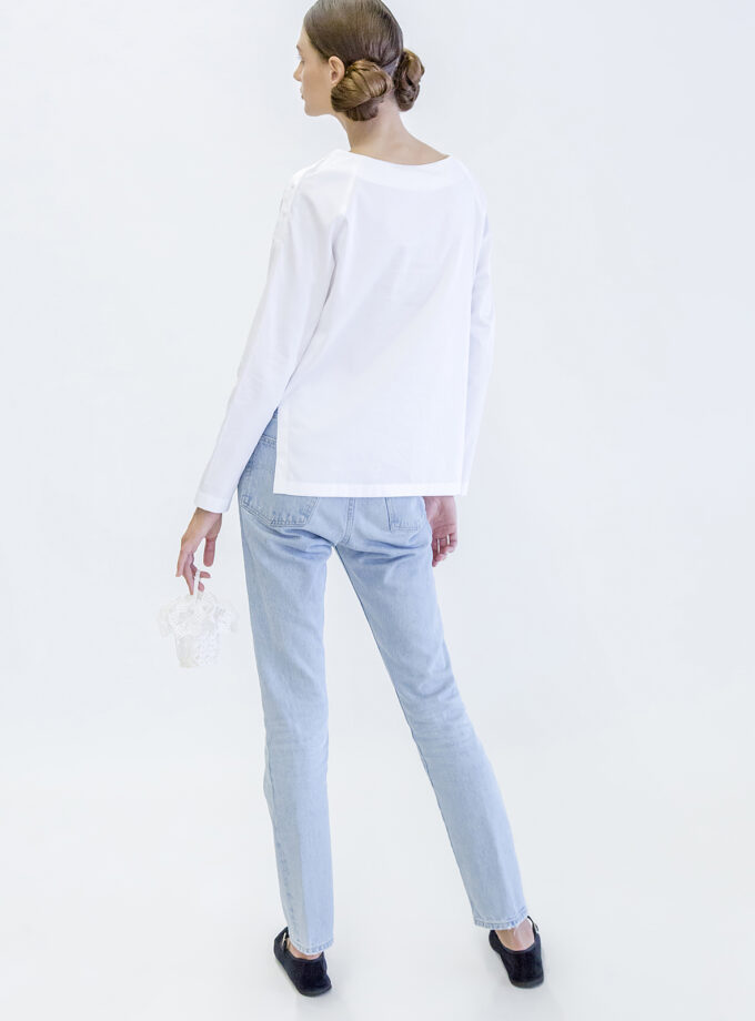 Cămașă din poplin cu crapatură