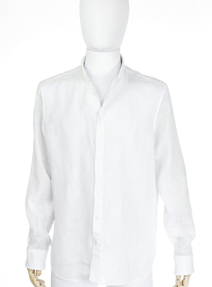 Cămașă Din In Cu Guler Rusesc