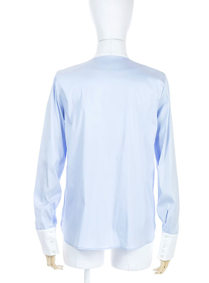 Cămașă Albastră cu Accente Albe