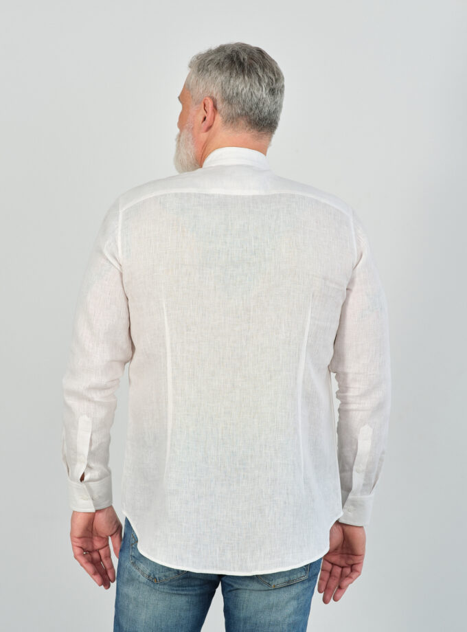 Cămașă Din In Cu Guler Rusesc