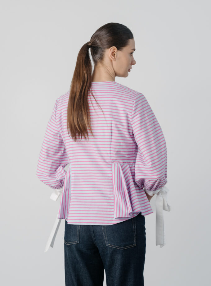 Cămașă Dungi Cu Volane