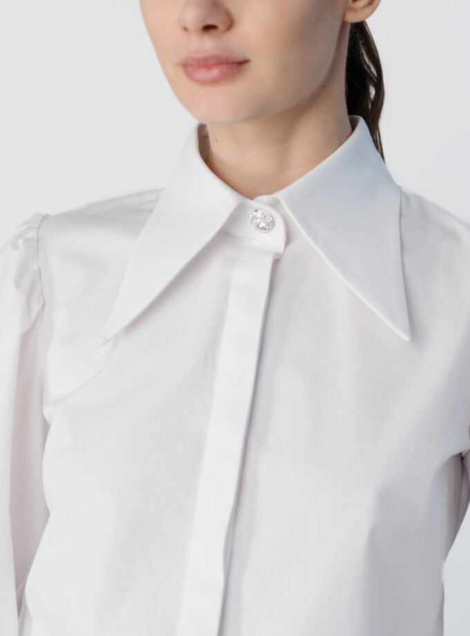 Cămașă Albă Din Poplin