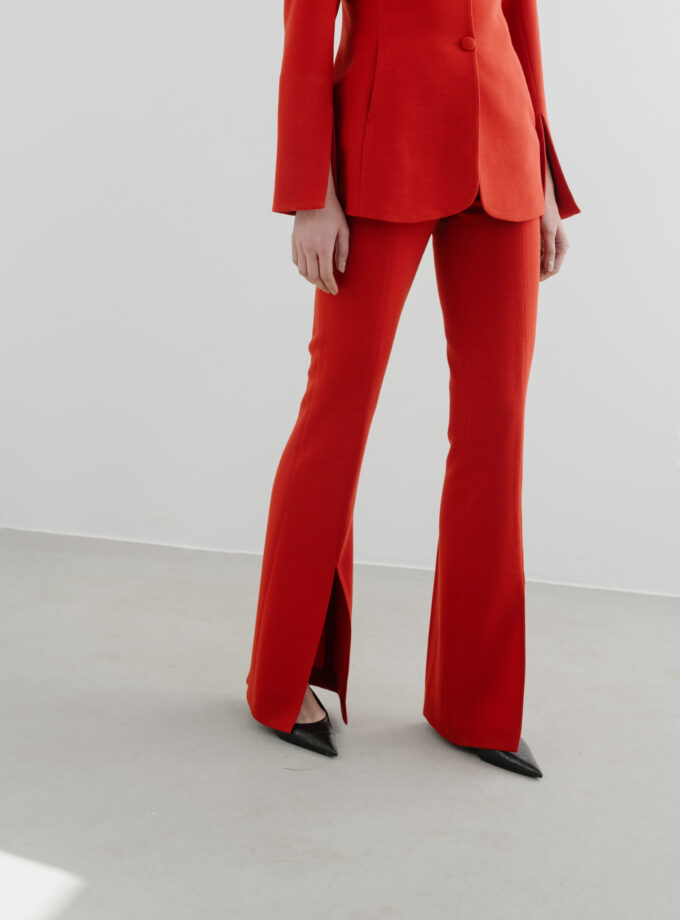 Pantaloni Din Stofă De Lână