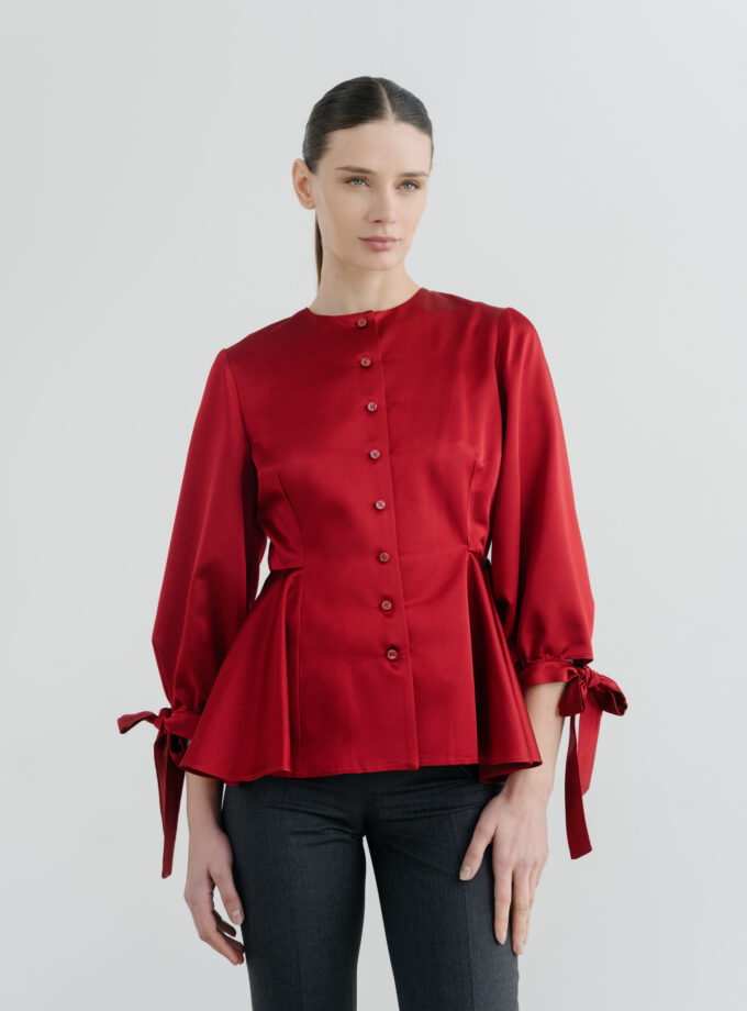 Cămașă Cu Volane Din Mătase