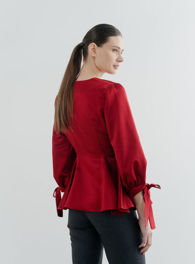 Cămașă Cu Volane Din Mătase