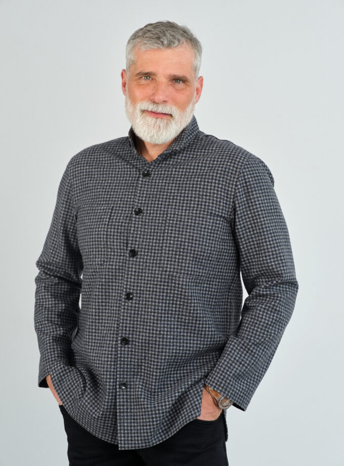 Cămașă Din Lână Gri