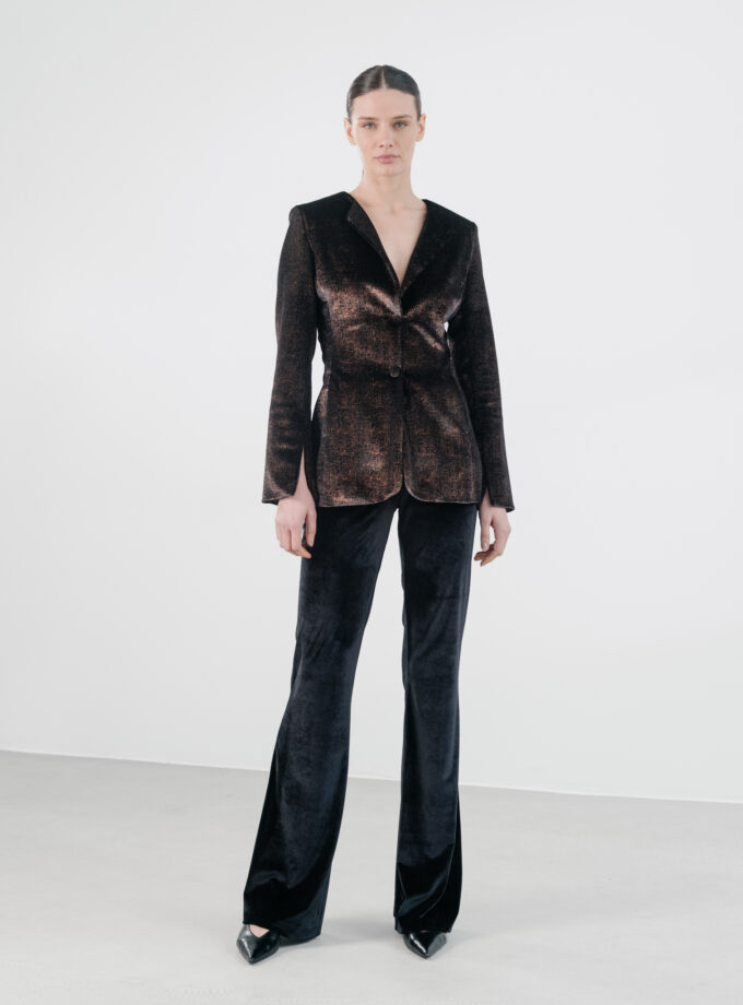 Pantaloni Elastici Din Catifea